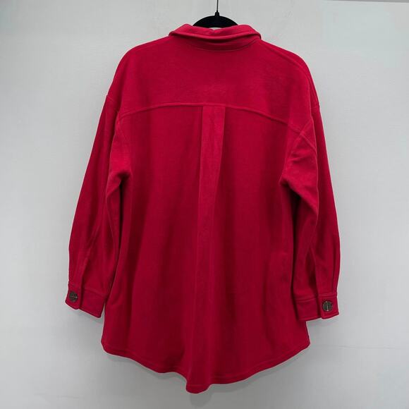 Jodifl The Herbie Red Button‎ Up Fleece Jacket - Picture 2 of 5